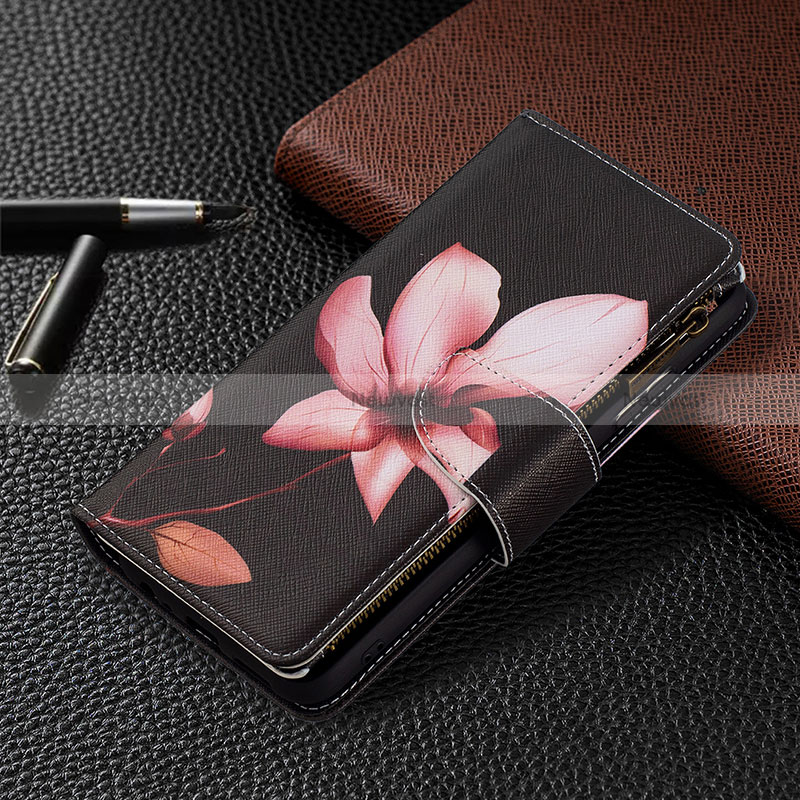 Leather Case Stands Fashionable Pattern Flip Cover Holder B04F for Samsung Galaxy A22 5G