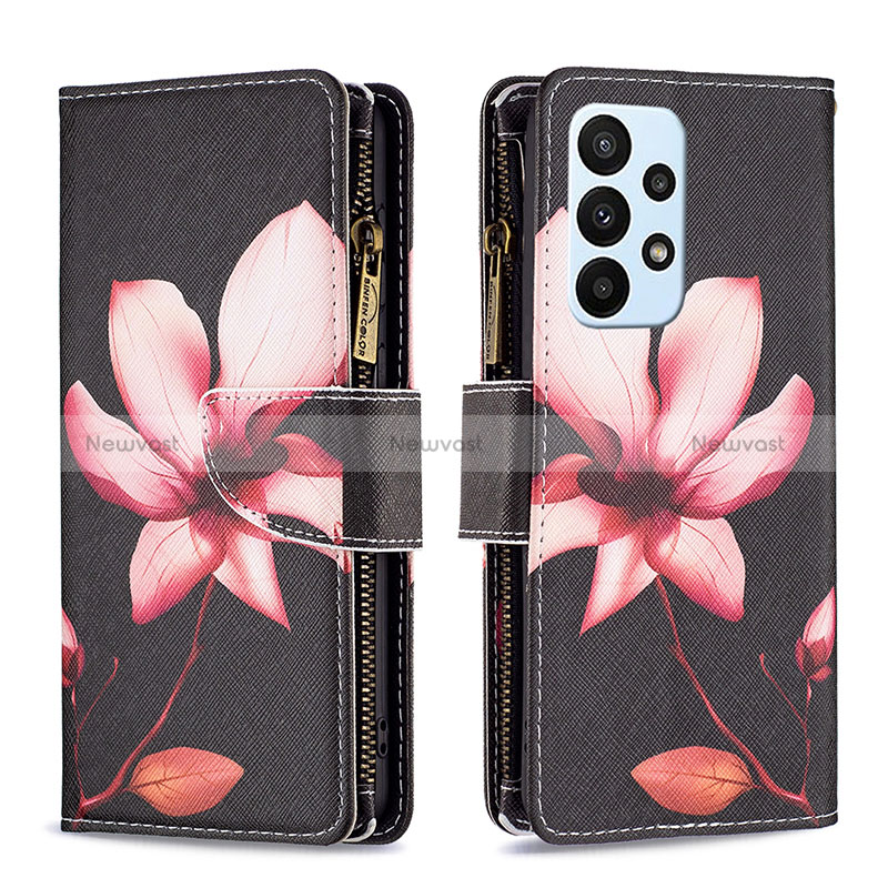 Leather Case Stands Fashionable Pattern Flip Cover Holder B04F for Samsung Galaxy A23 4G