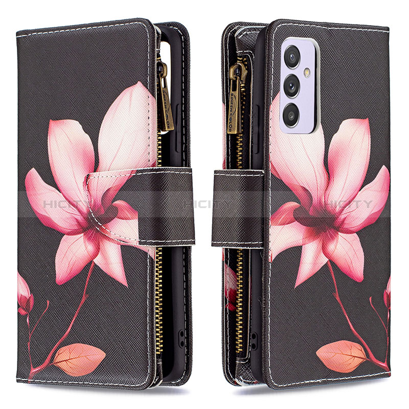 Leather Case Stands Fashionable Pattern Flip Cover Holder B04F for Samsung Galaxy A24 4G