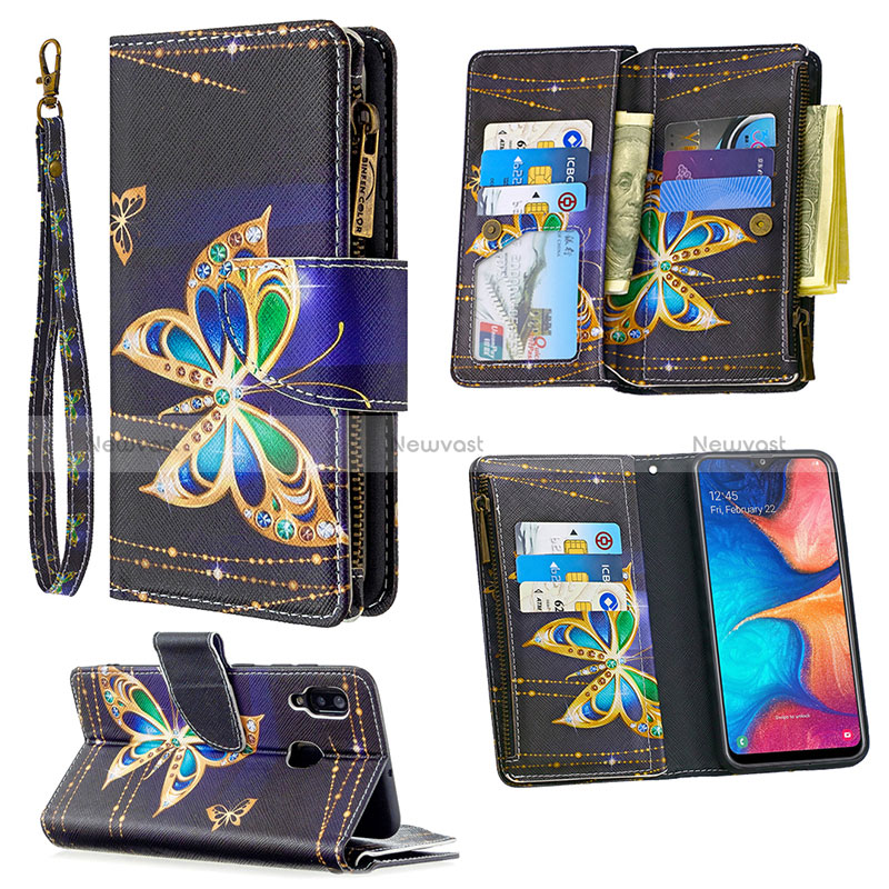 Leather Case Stands Fashionable Pattern Flip Cover Holder B04F for Samsung Galaxy A30