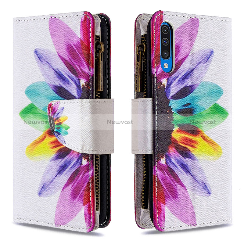 Leather Case Stands Fashionable Pattern Flip Cover Holder B04F for Samsung Galaxy A30S Mixed