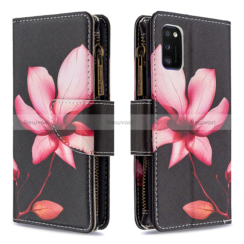 Leather Case Stands Fashionable Pattern Flip Cover Holder B04F for Samsung Galaxy A41