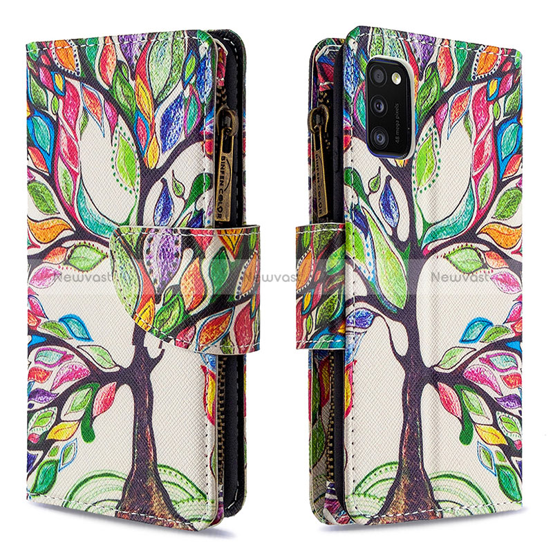Leather Case Stands Fashionable Pattern Flip Cover Holder B04F for Samsung Galaxy A41