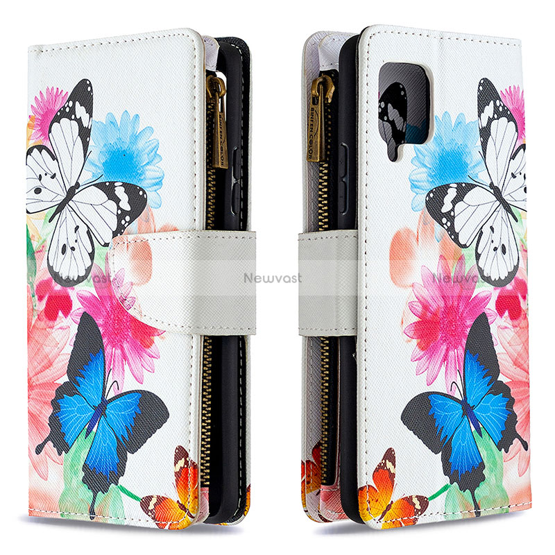 Leather Case Stands Fashionable Pattern Flip Cover Holder B04F for Samsung Galaxy A42 5G
