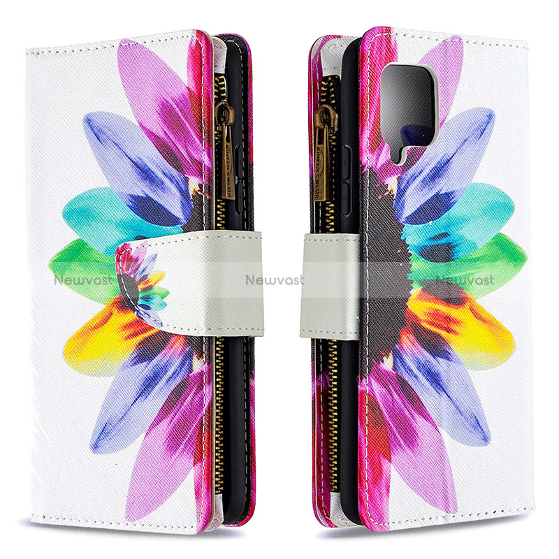 Leather Case Stands Fashionable Pattern Flip Cover Holder B04F for Samsung Galaxy A42 5G