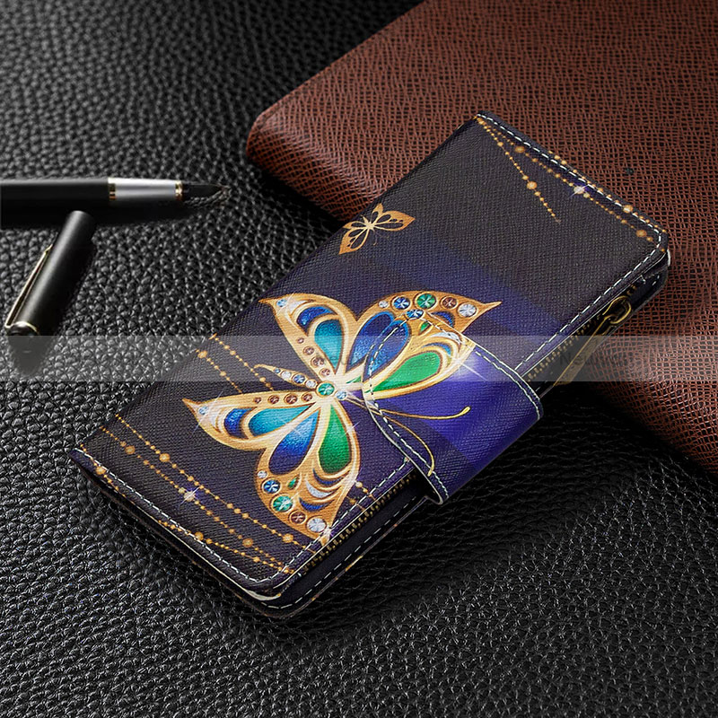 Leather Case Stands Fashionable Pattern Flip Cover Holder B04F for Samsung Galaxy A51 5G