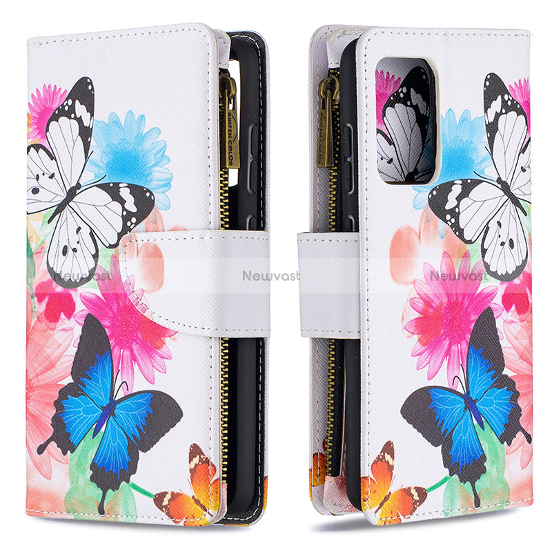 Leather Case Stands Fashionable Pattern Flip Cover Holder B04F for Samsung Galaxy A52 5G