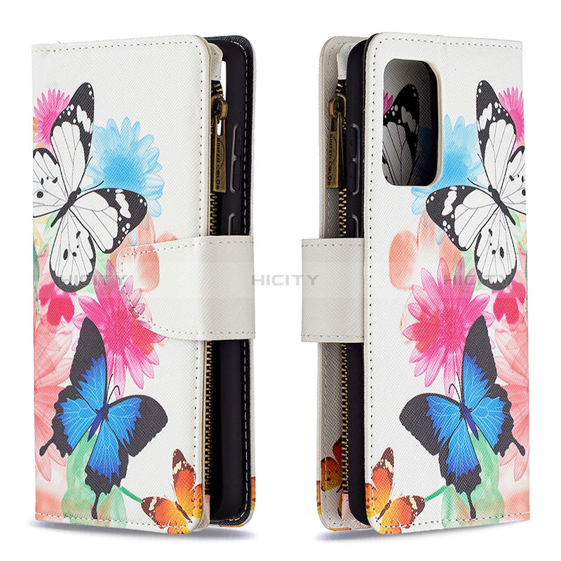 Leather Case Stands Fashionable Pattern Flip Cover Holder B04F for Samsung Galaxy A72 4G Colorful