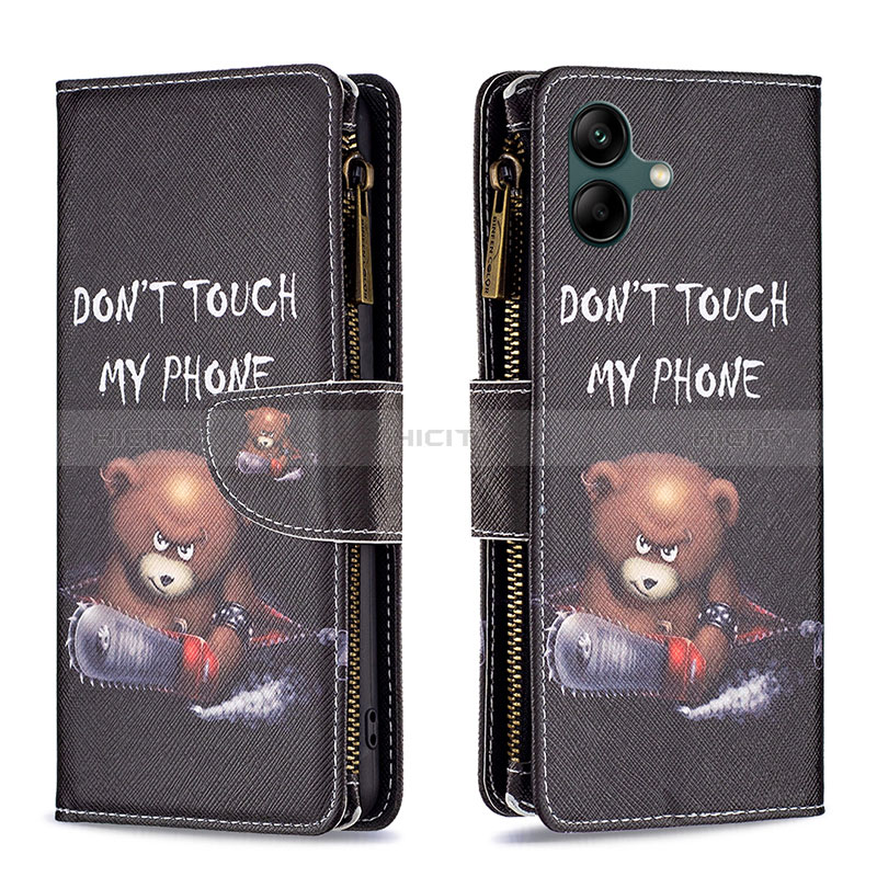 Leather Case Stands Fashionable Pattern Flip Cover Holder B04F for Samsung Galaxy F04