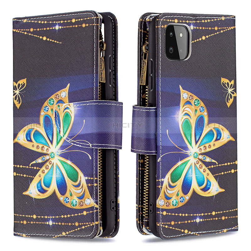 Leather Case Stands Fashionable Pattern Flip Cover Holder B04F for Samsung Galaxy F42 5G