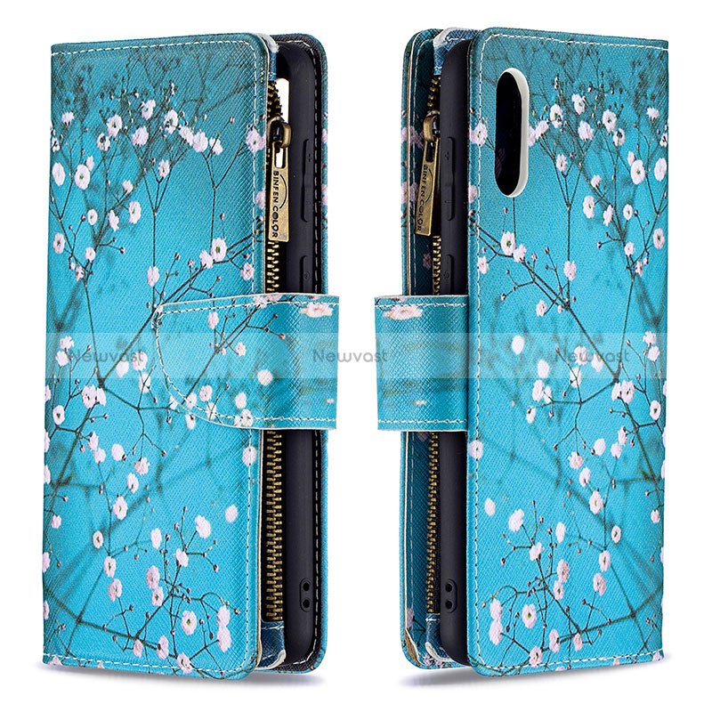 Leather Case Stands Fashionable Pattern Flip Cover Holder B04F for Samsung Galaxy M02