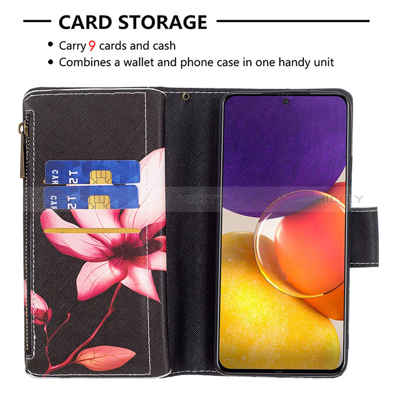 Leather Case Stands Fashionable Pattern Flip Cover Holder B04F for Samsung Galaxy M34 5G