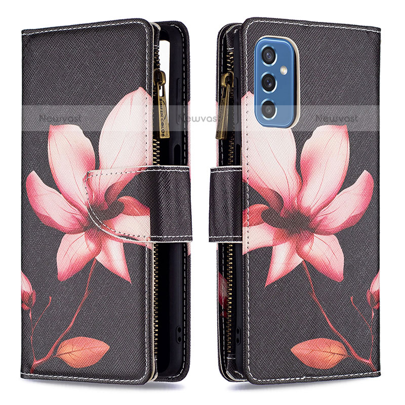 Leather Case Stands Fashionable Pattern Flip Cover Holder B04F for Samsung Galaxy M52 5G