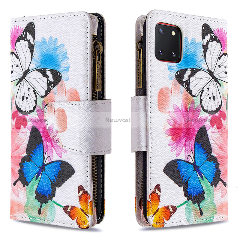 Leather Case Stands Fashionable Pattern Flip Cover Holder B04F for Samsung Galaxy M60s