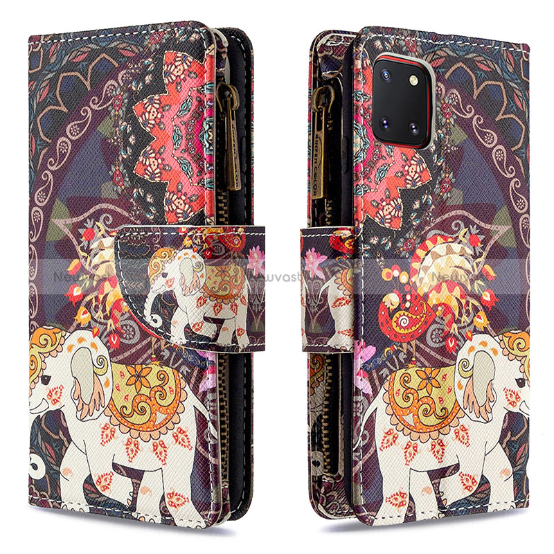 Leather Case Stands Fashionable Pattern Flip Cover Holder B04F for Samsung Galaxy M60s