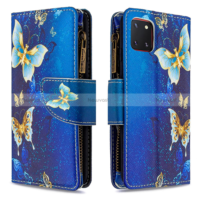 Leather Case Stands Fashionable Pattern Flip Cover Holder B04F for Samsung Galaxy M60s