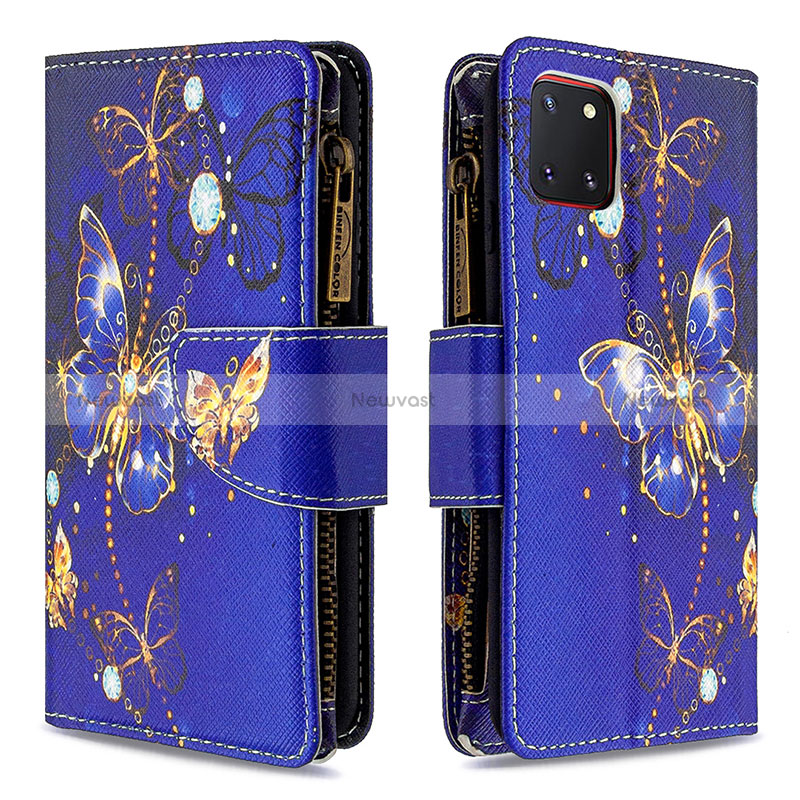 Leather Case Stands Fashionable Pattern Flip Cover Holder B04F for Samsung Galaxy M60s