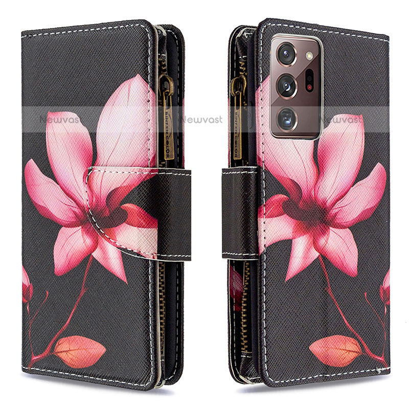 Leather Case Stands Fashionable Pattern Flip Cover Holder B04F for Samsung Galaxy Note 20 Ultra 5G