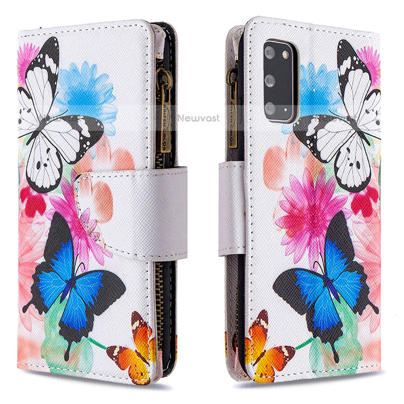 Leather Case Stands Fashionable Pattern Flip Cover Holder B04F for Samsung Galaxy S20 5G