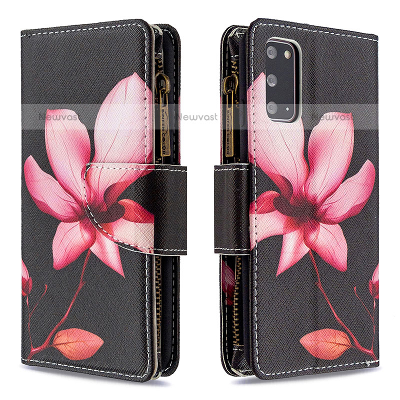 Leather Case Stands Fashionable Pattern Flip Cover Holder B04F for Samsung Galaxy S20 5G