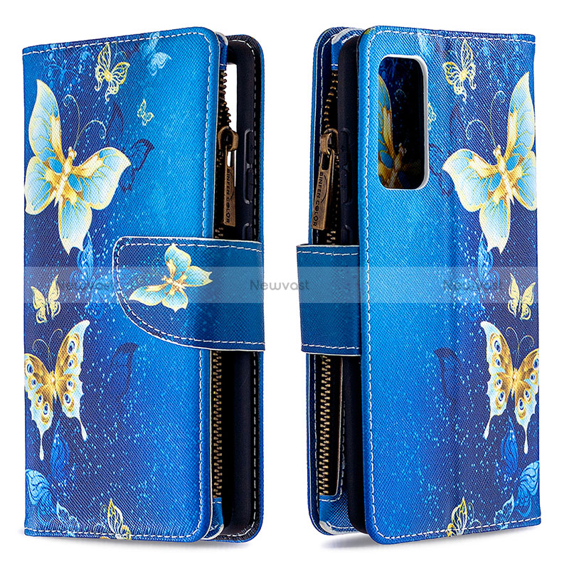 Leather Case Stands Fashionable Pattern Flip Cover Holder B04F for Samsung Galaxy S20 FE 4G