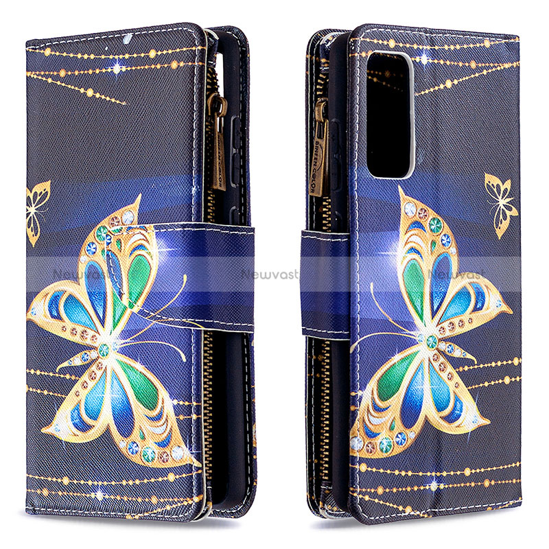 Leather Case Stands Fashionable Pattern Flip Cover Holder B04F for Samsung Galaxy S20 FE 5G