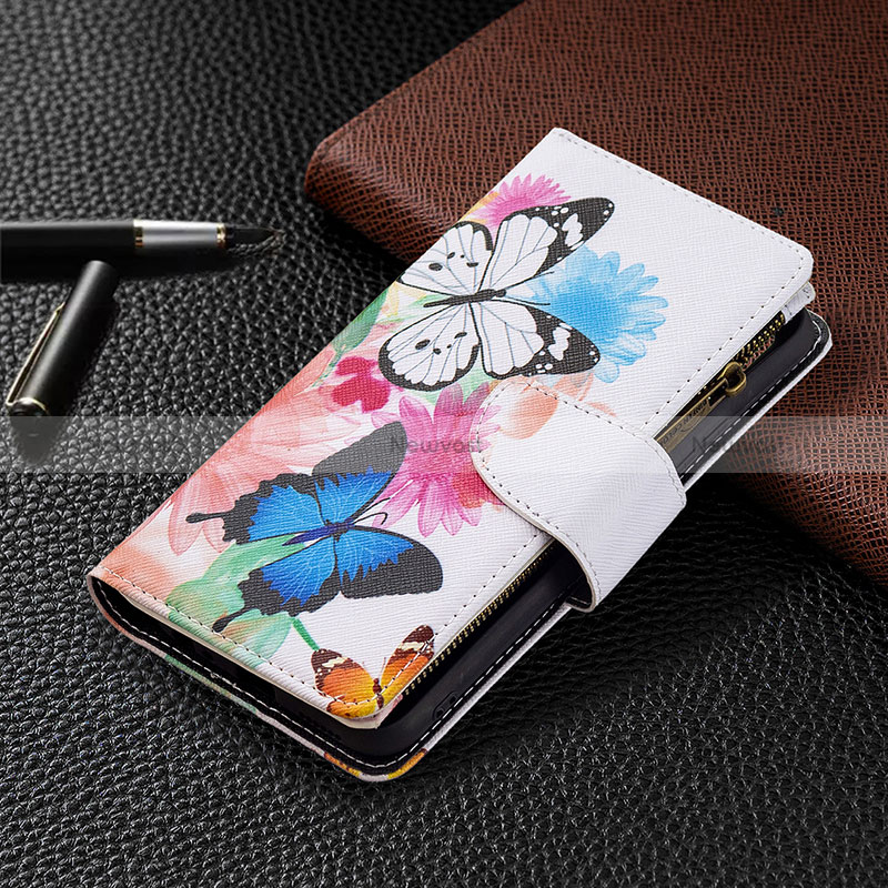 Leather Case Stands Fashionable Pattern Flip Cover Holder B04F for Vivo Y15