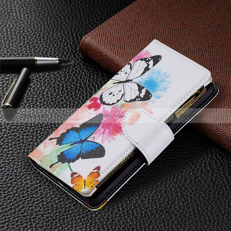 Leather Case Stands Fashionable Pattern Flip Cover Holder B04F for Vivo Y51 (2021)