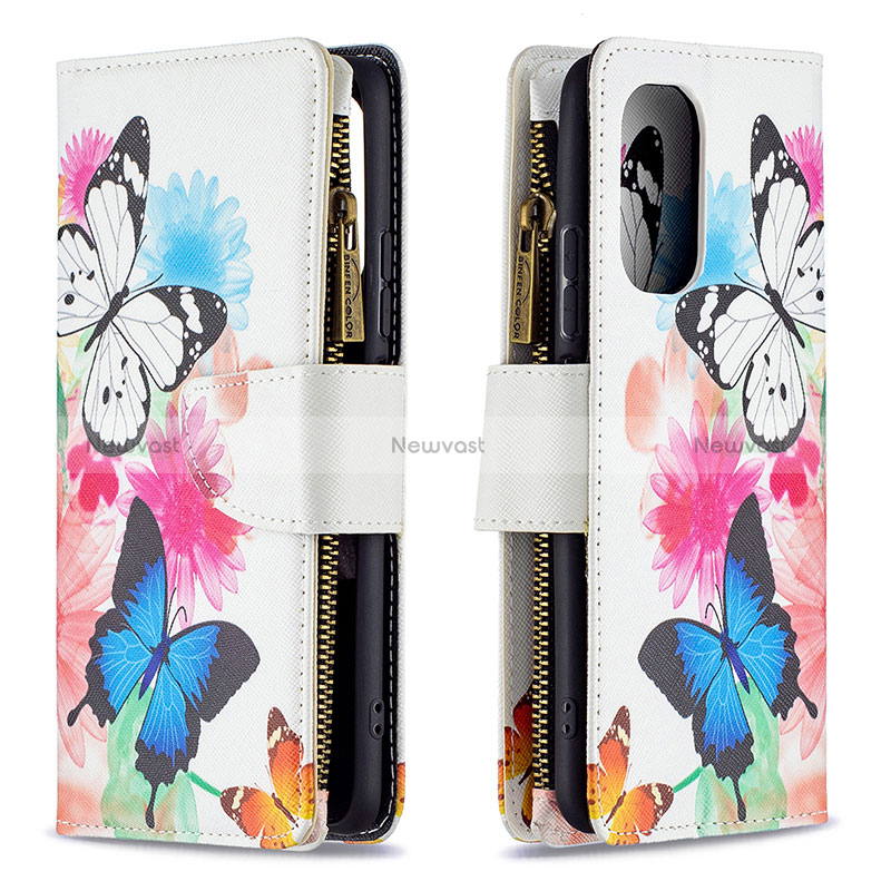 Leather Case Stands Fashionable Pattern Flip Cover Holder B04F for Xiaomi Mi 11i 5G Colorful