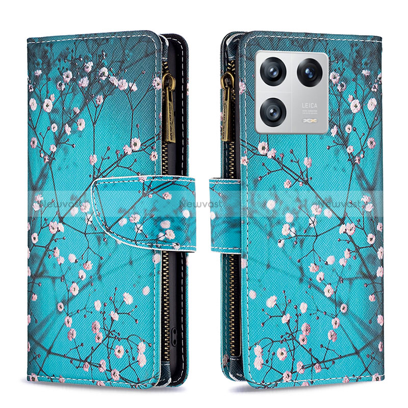 Leather Case Stands Fashionable Pattern Flip Cover Holder B04F for Xiaomi Mi 13 5G