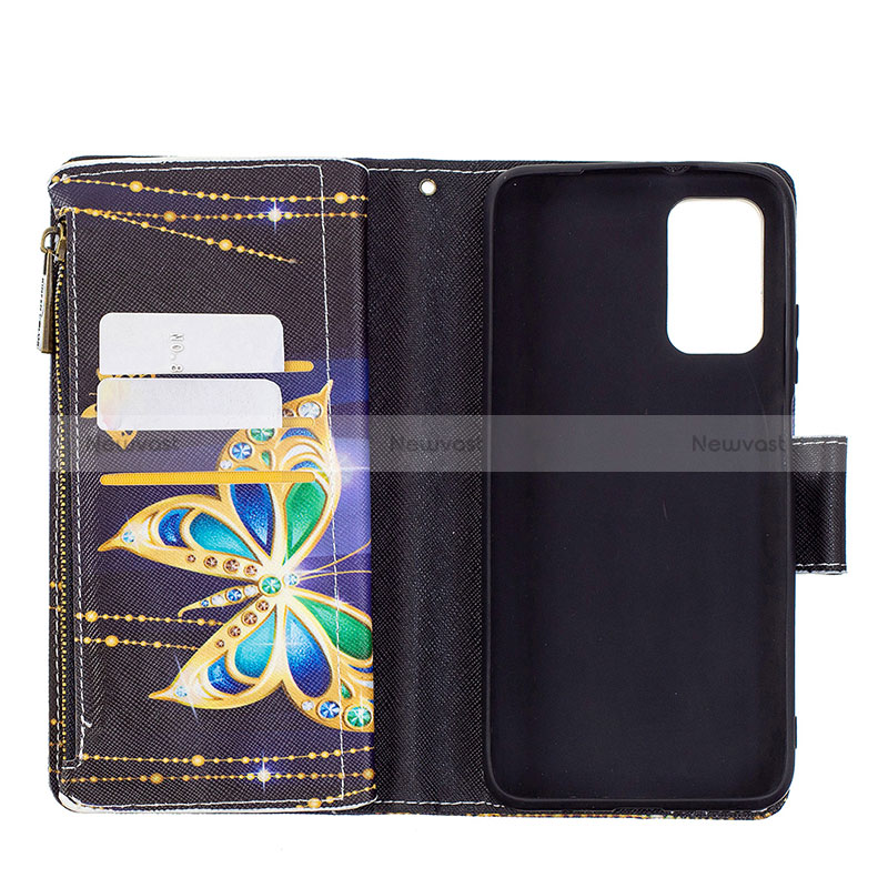Leather Case Stands Fashionable Pattern Flip Cover Holder B04F for Xiaomi Poco M3