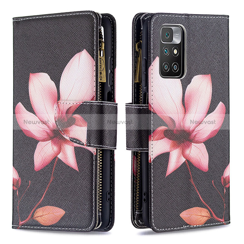 Leather Case Stands Fashionable Pattern Flip Cover Holder B04F for Xiaomi Redmi 10 (2022)