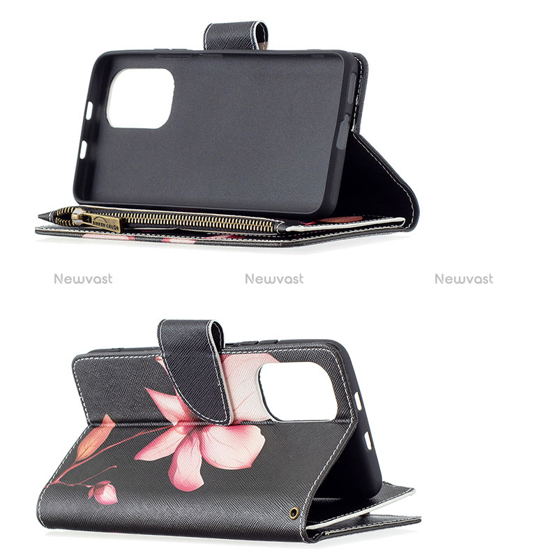 Leather Case Stands Fashionable Pattern Flip Cover Holder B04F for Xiaomi Redmi K40 5G