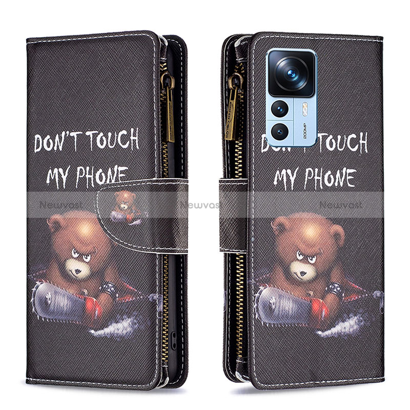 Leather Case Stands Fashionable Pattern Flip Cover Holder B04F for Xiaomi Redmi K50 Ultra 5G