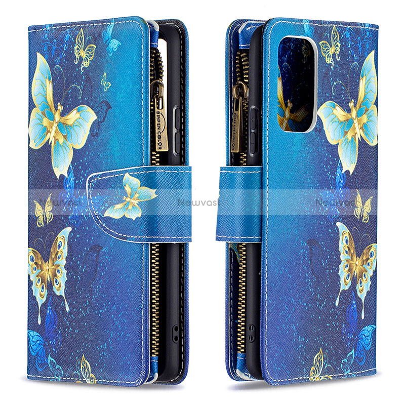 Leather Case Stands Fashionable Pattern Flip Cover Holder B04F for Xiaomi Redmi Note 10 Pro 4G