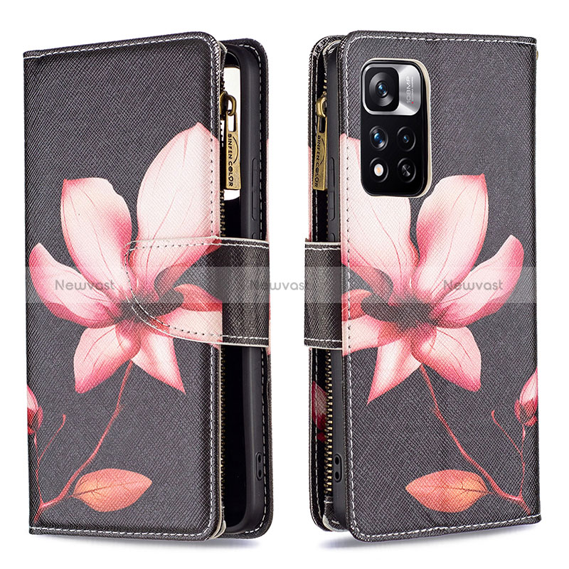 Leather Case Stands Fashionable Pattern Flip Cover Holder B04F for Xiaomi Redmi Note 11 Pro+ Plus 5G