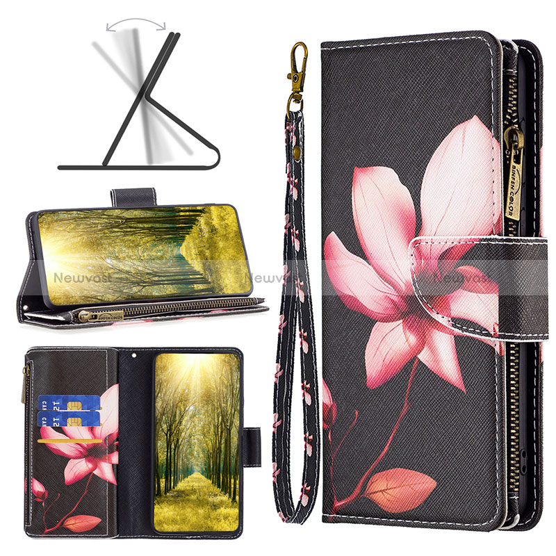 Leather Case Stands Fashionable Pattern Flip Cover Holder B04F for Xiaomi Redmi Note 11E Pro 5G