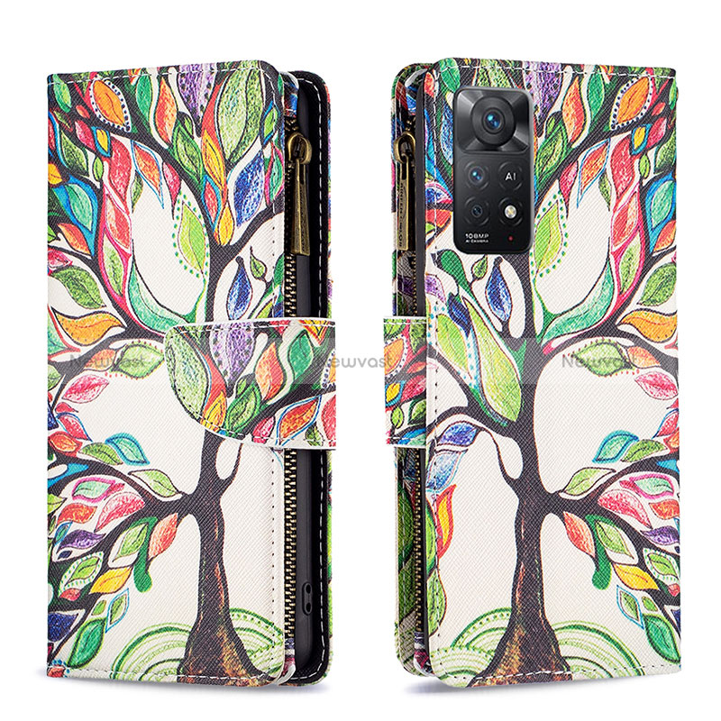 Leather Case Stands Fashionable Pattern Flip Cover Holder B04F for Xiaomi Redmi Note 12 Pro 4G