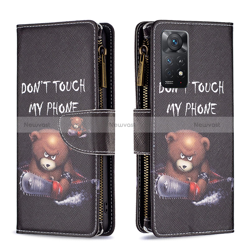 Leather Case Stands Fashionable Pattern Flip Cover Holder B04F for Xiaomi Redmi Note 12 Pro 4G