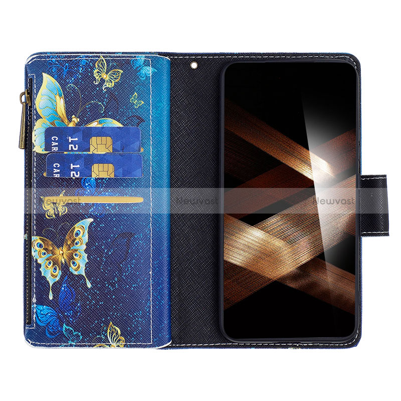 Leather Case Stands Fashionable Pattern Flip Cover Holder B04F for Xiaomi Redmi Note 13 5G