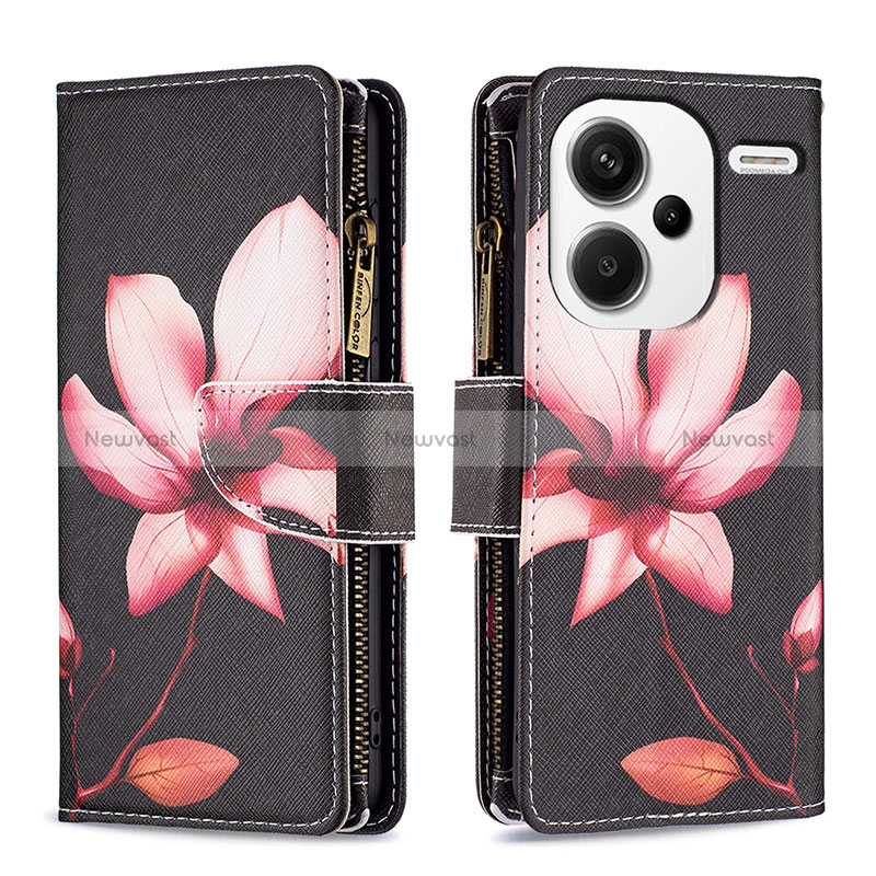 Leather Case Stands Fashionable Pattern Flip Cover Holder B04F for Xiaomi Redmi Note 13 Pro+ Plus 5G