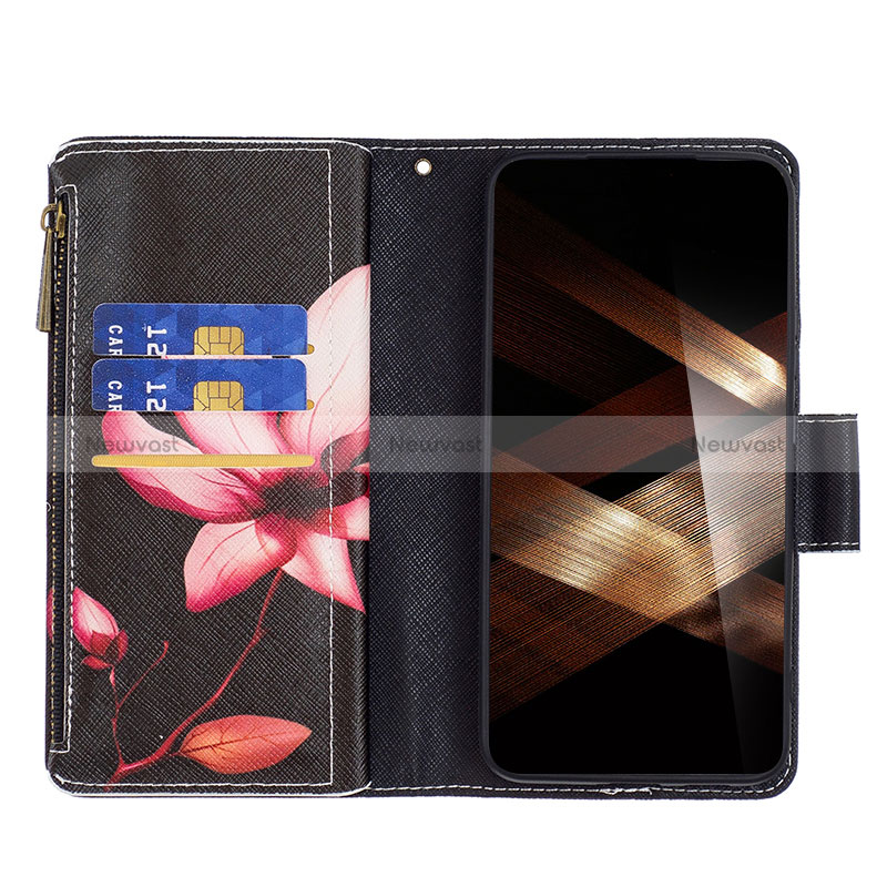 Leather Case Stands Fashionable Pattern Flip Cover Holder B04F for Xiaomi Redmi Note 13 Pro+ Plus 5G