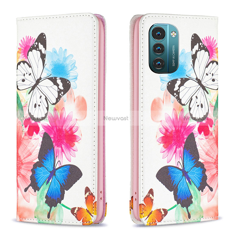 Leather Case Stands Fashionable Pattern Flip Cover Holder B05F for Nokia G21