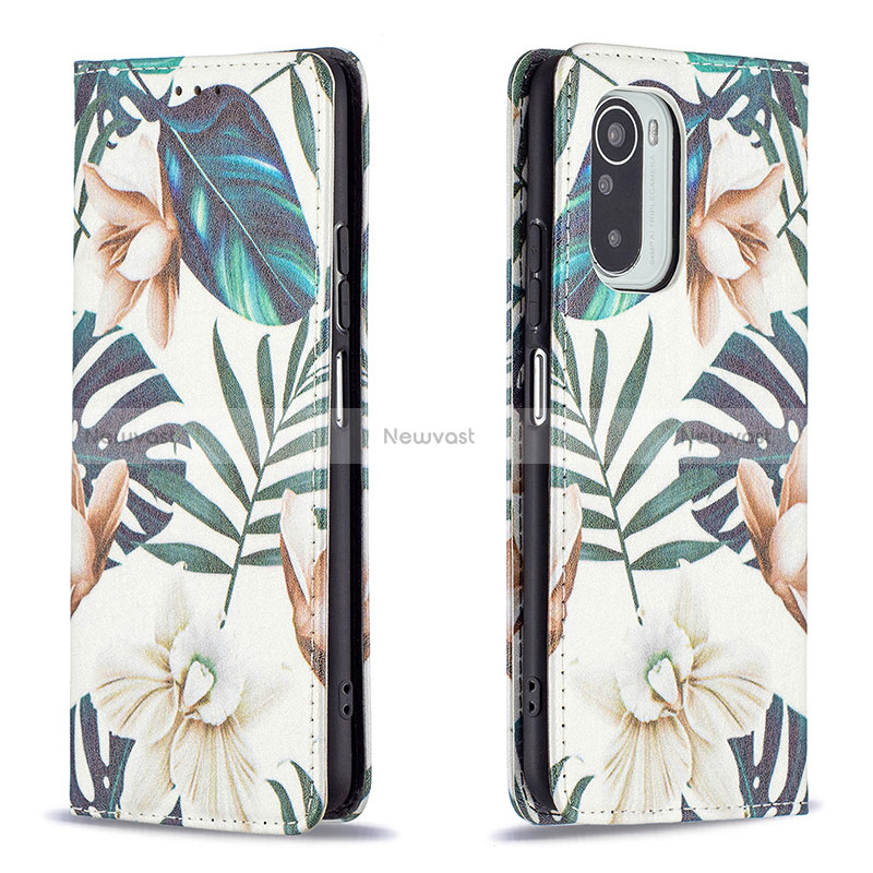 Leather Case Stands Fashionable Pattern Flip Cover Holder B05F for Xiaomi Mi 11X 5G Sky Blue