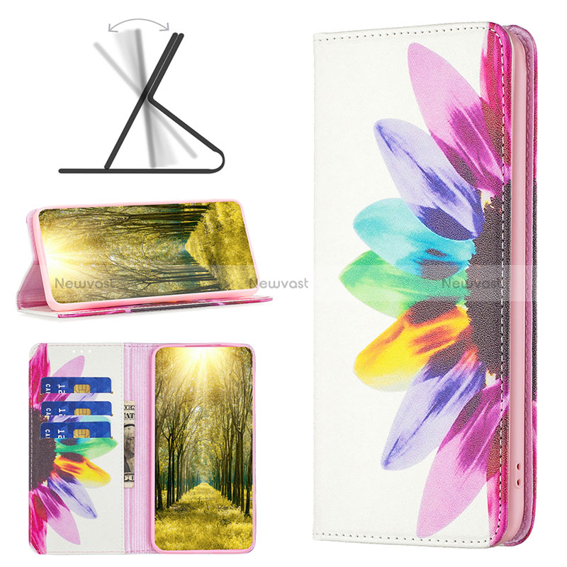 Leather Case Stands Fashionable Pattern Flip Cover Holder B05F for Xiaomi Poco M4 Pro 4G