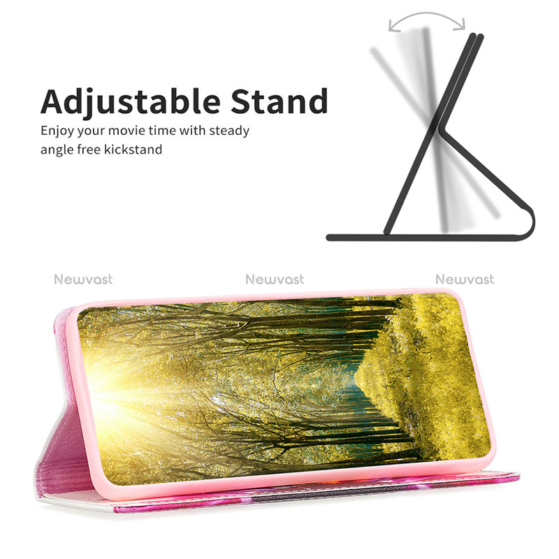 Leather Case Stands Fashionable Pattern Flip Cover Holder B05F for Xiaomi Poco M4 Pro 4G