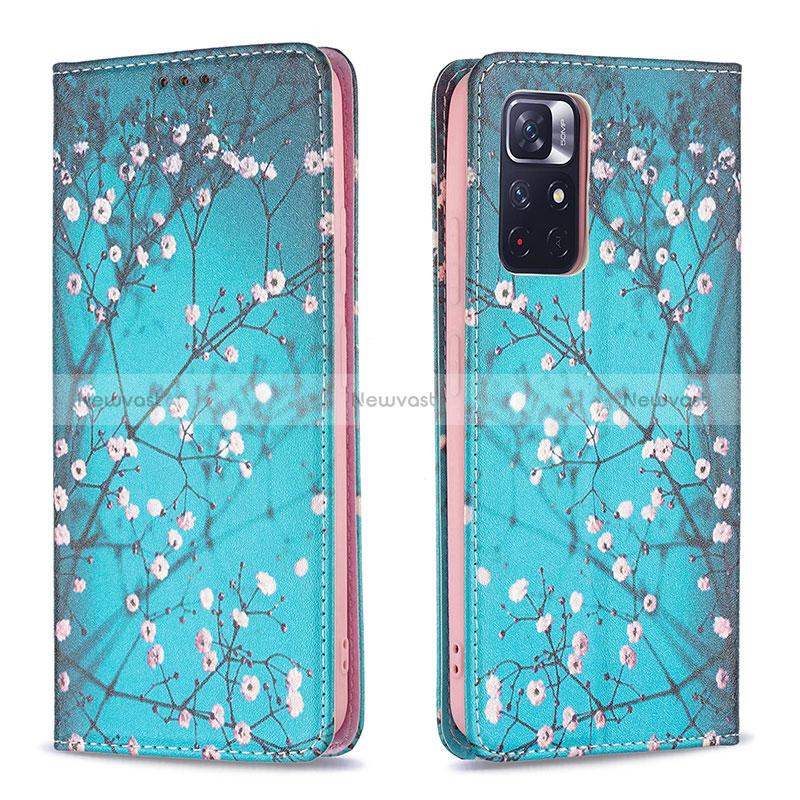 Leather Case Stands Fashionable Pattern Flip Cover Holder B05F for Xiaomi Poco M4 Pro 5G