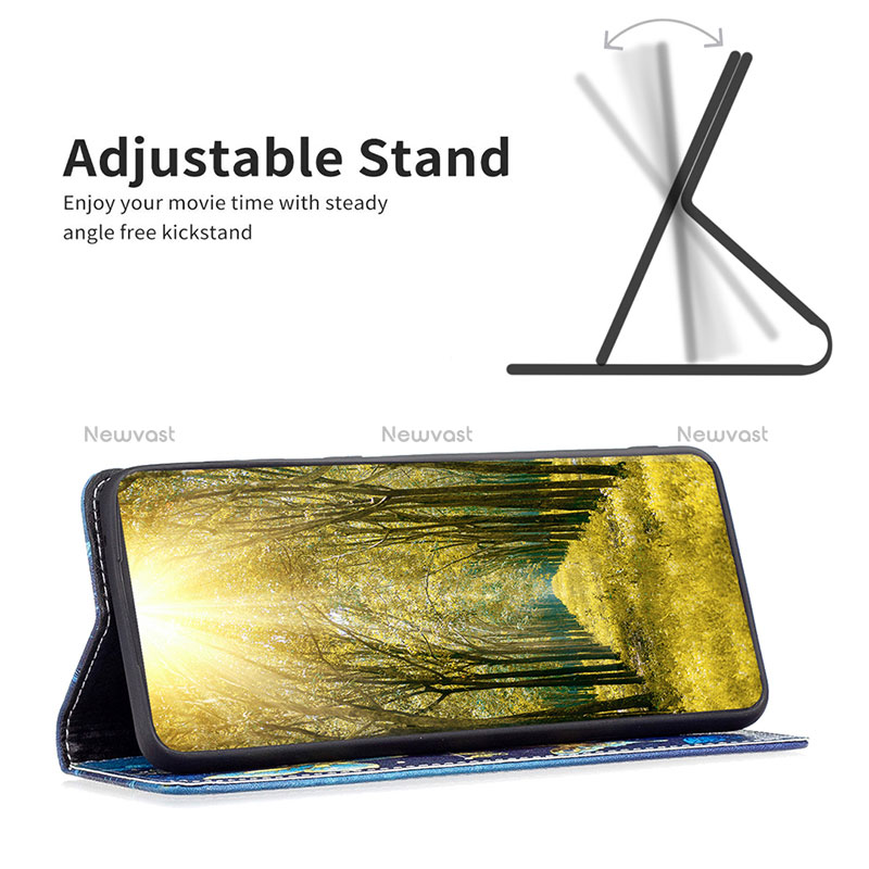 Leather Case Stands Fashionable Pattern Flip Cover Holder B05F for Xiaomi Poco X4 Pro 5G