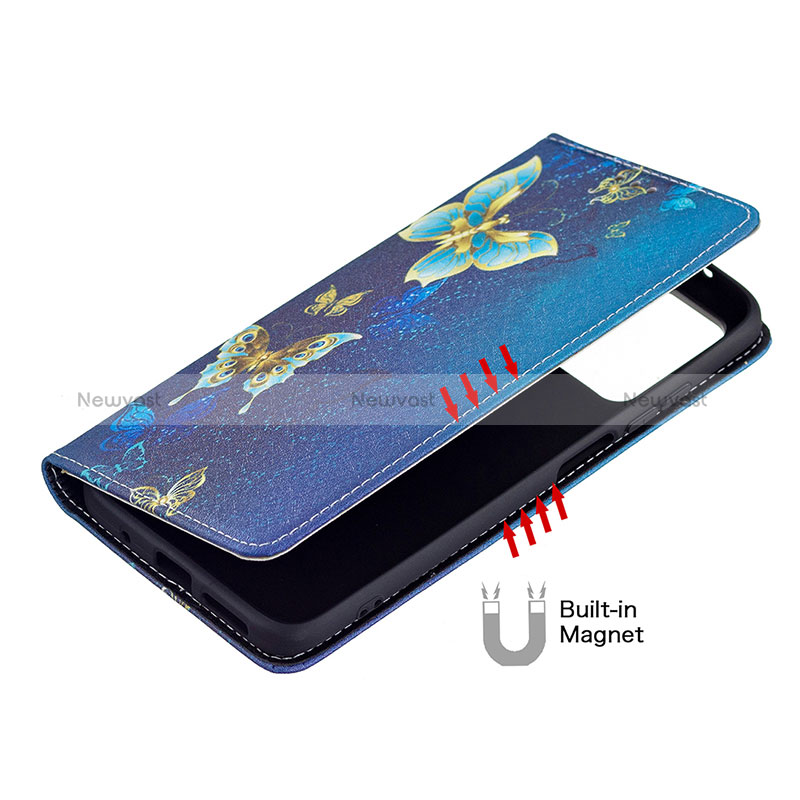 Leather Case Stands Fashionable Pattern Flip Cover Holder B05F for Xiaomi Redmi 10 (2022)