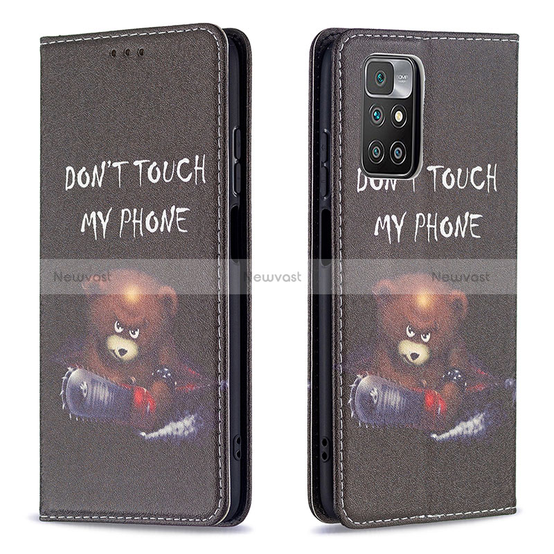 Leather Case Stands Fashionable Pattern Flip Cover Holder B05F for Xiaomi Redmi 10 (2022)